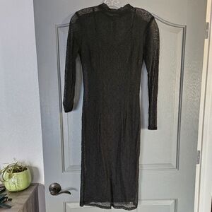 La Femme En Noir Black Long Sleeve Dress